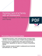 Nursing Care of A Family With An Adolescent (Health Promotion Activities)