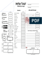 Infected Character Sheet