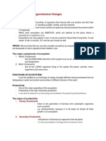 Ecosystem and Biogeochemical Changes