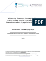 Influencing Factors On Planning Decision-Making Among Spanish In-Service Physical Education Teachers.a Population-Based Study