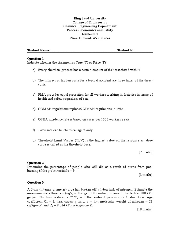 Safety Test 1 PDF