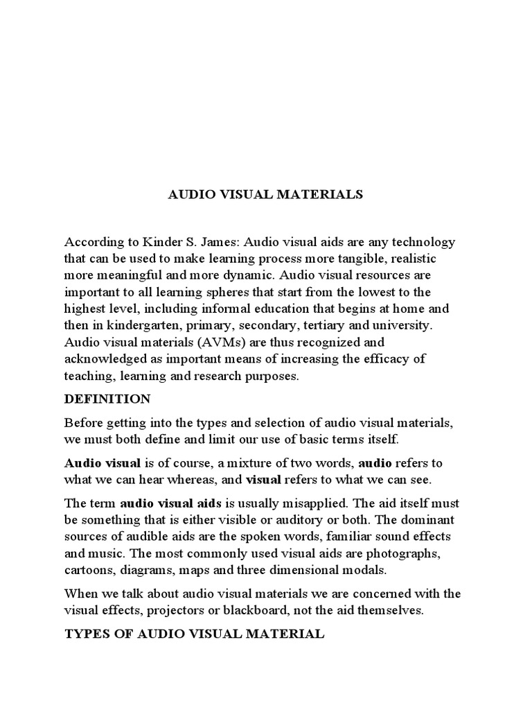 Audio Visual Material PDF Teachers Cognition