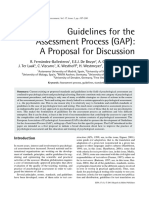 Guidelines For The Assessment Process (GAP) : A Proposal For Discussion