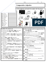 Comparative Adjective: Write The Comparative Forms of The Adjectives and Match The Number With The Picture