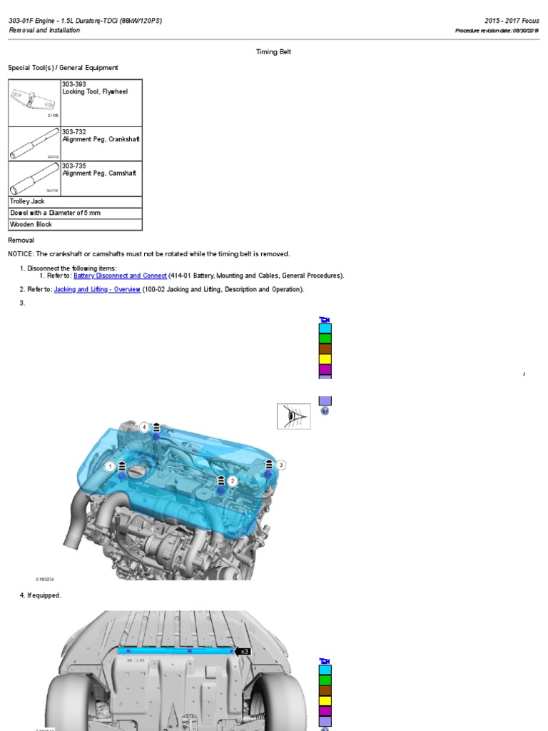1.5l Duratorq-Tdci Timing Belt | PDF | Nut (Hardware) | Machines
