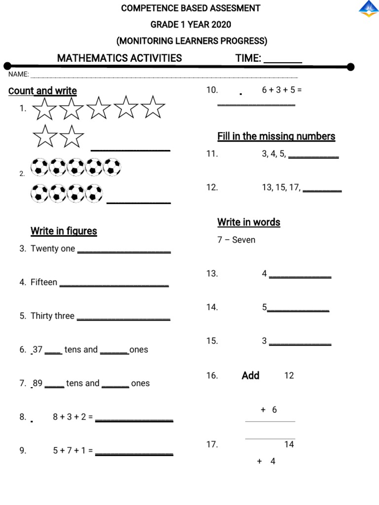 Grade 1 Mathematics | PDF