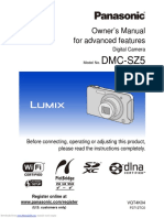 Dmc-Sz5: Owner's Manual For Advanced Features