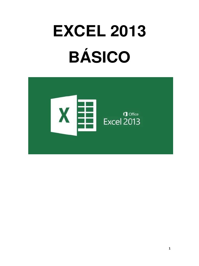 Guía Básica de Excel 2013 | PDF | Microsoft Excel | Hoja de cálculo