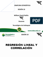 Regresión lineal y correlación