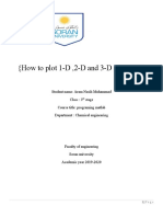 How To Plot 1-D, 2-D and 3-D in Matlab