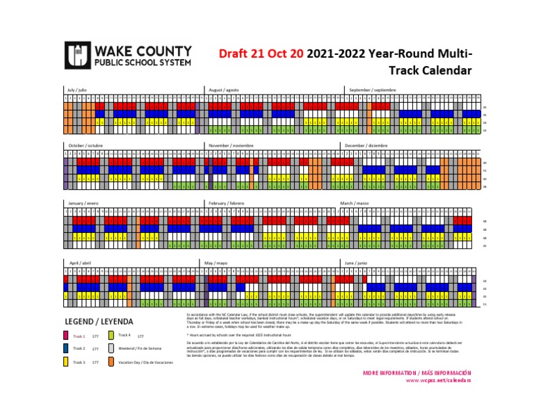 WCPSS Year-Round Calendar 2025-26 | PDF | Leisure