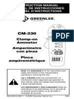 CM-330 Clamp-On Ammeter Instruction Manual