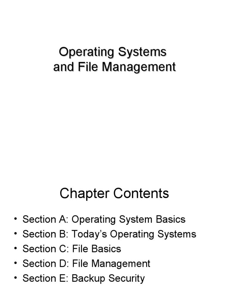 Operating Systems | PDF | Computer File | Operating System