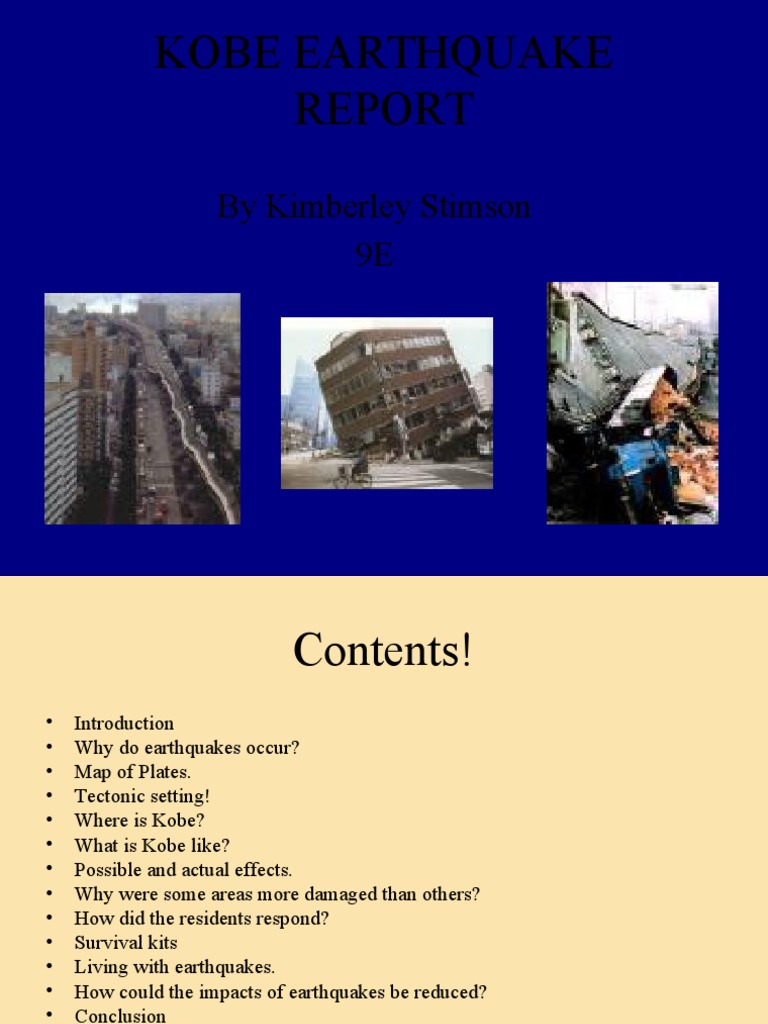 Kobe Earthquake Analysis and Preparedness | PDF | Earthquakes | Plate ...