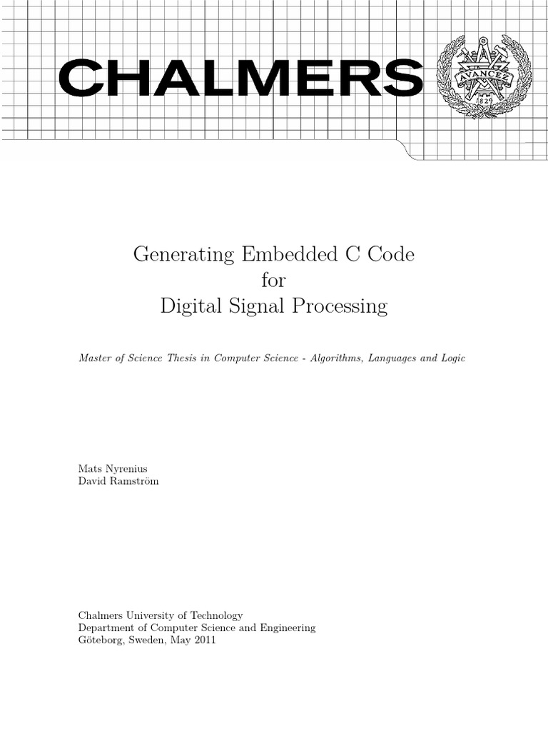 Generating Embedded C Code For Digital Signal Processing | PDF | Array ...