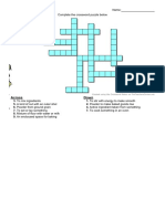 Across Down: Complete The Crossword Puzzle Below Name