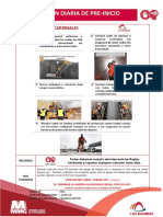 Reunión diaria pre-inicio seguridad equipo trabajo