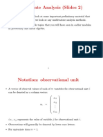 Multivariate Analysis (Slides 2)