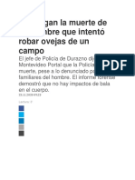 Investigan La Muerte de Un Hombre Que Intentó Robar Ovejas de Un Campo PDF