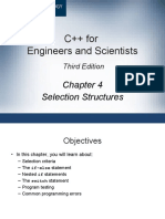 C++ For Engineers and Scientists: Selection Structures