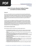 Texas' 'Guiding Principles' for Distributing COVID Vaccine