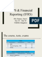 Gips & Financial Reporting (Ifrs) : BSC Finance, Sem 6 Dec'19 - Mar'20 Nmims, Bangalore