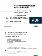 Power Economics in Liberalised Electricity Markets