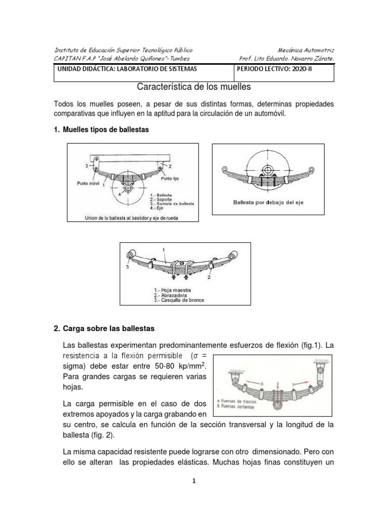 Separata - L.S-S2 - Características de Los Muelles. | PDF | Doblar ...