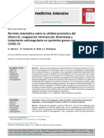 Revisión sistemática sobre la utilidad pronóstica del dìmero D