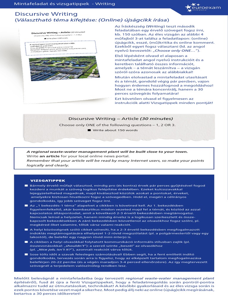 EuroExam B2 - Article | PDF