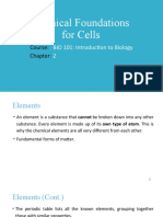 L2 BIO 101 Chemical Foundations For Cells