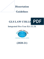 GLS Law College Dissertation Guidelines