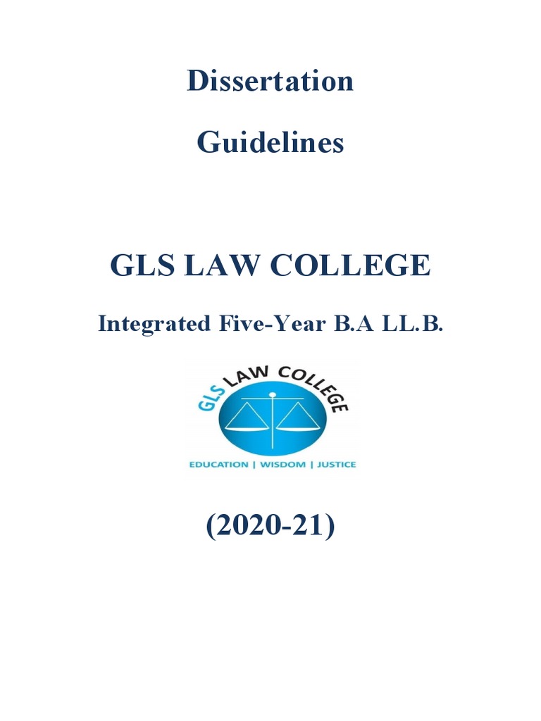 GLS LC Dissertation Guidelines 2021 PDF Thesis Justice