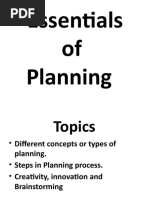 Essentials of Planning