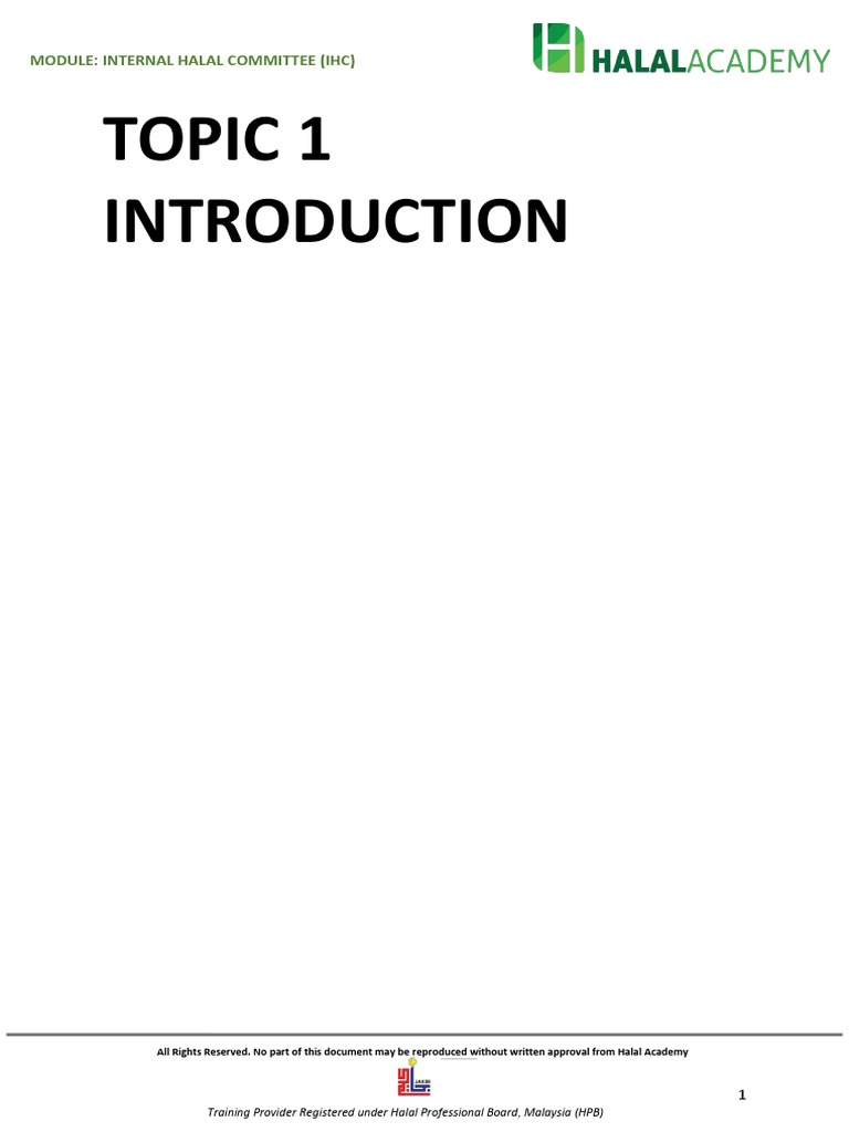 2 Info Internal Halal Commitee Pdf Committee Evaluation