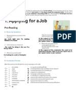 Applying For A Job: Pre-Reading