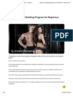 12 Week Muscle Building Program For Beginners - Greatest Physiques PDF