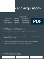Mergers and Acquisitions: Group 4