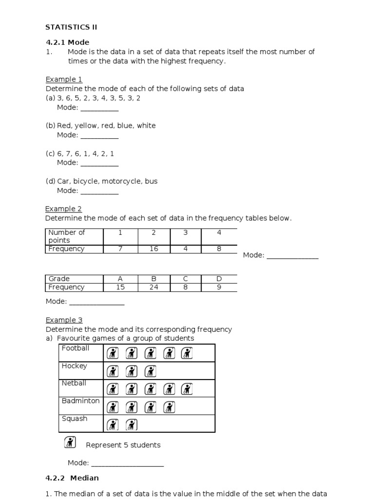 Statistics Ii | PDF | Mode (Statistics) | Median