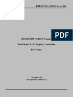 Realtek: RTD 2271W / 2281W Family Dual-Input LCD Display Controller Brief Spec