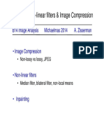 Lecture 4: Non-Linear Filters & Image Compression: B14 Image Analysis Michaelmas 2014 A. Zisserman