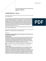 Examiners' Report 2014: LA1020 Public Law - Zone A