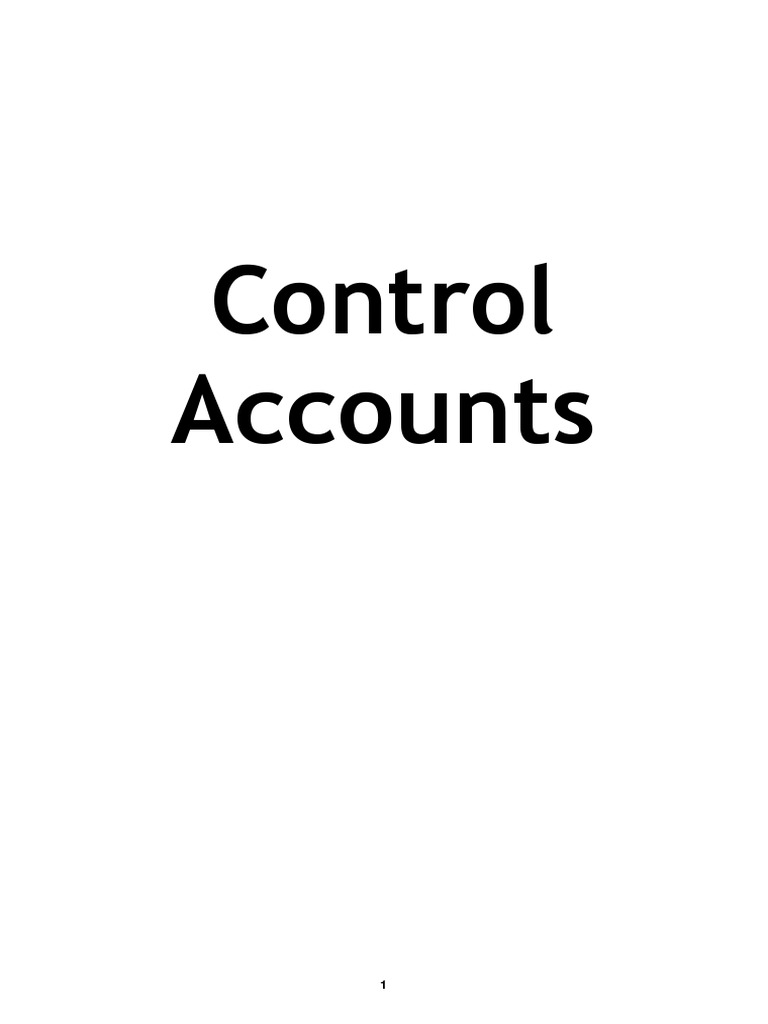 Control Accounts Questions PDF Download Free PDF Accounts Payable