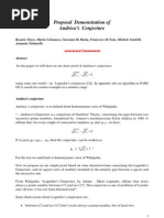 Proposal Demonstration of Andrica's Conjecture