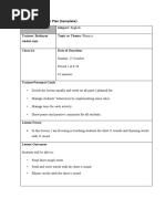 Appendix 1: Lesson Plan (Template) : Lesson Plan Subject: English Trainee: Bashayer Abdul-Aziz Topic or Theme: Phonics