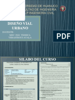 Diseño Vial Urbano: Universidad de Huanuco Facultad de Ingeniería E.A.P Ingeniería Civil