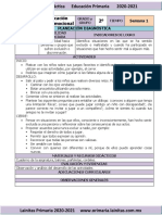 Plan Diagnóstico - 2do Grado Educación Socioemocional (2020-2021)