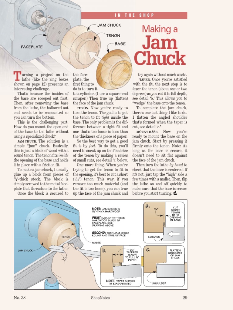 Making a Jam Chuck A Simple Solution for Remounting Hollowed Wooden