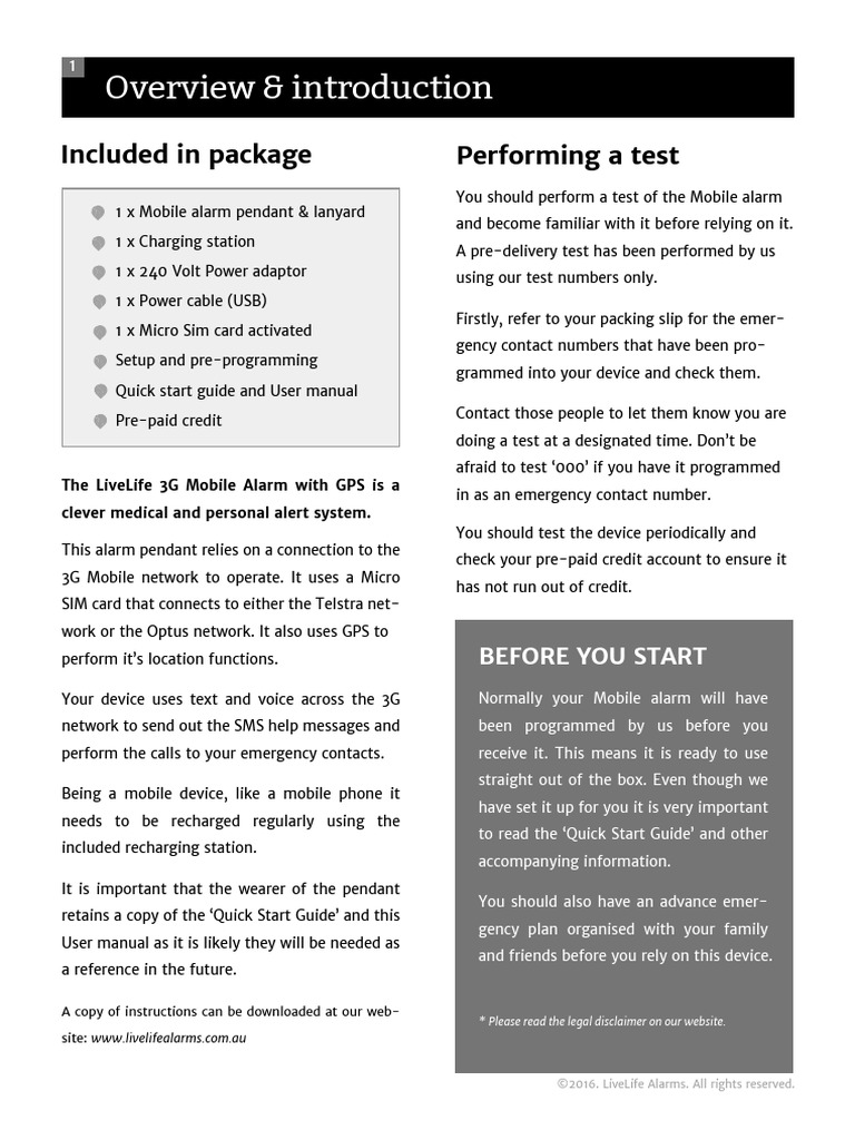 LiveLifeMobileAlarmUserManual 2 PDF Prepaid Mobile Phone Mobile Phones