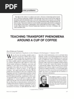 Teaching Transport Phenomena Around A Cup of Coffe